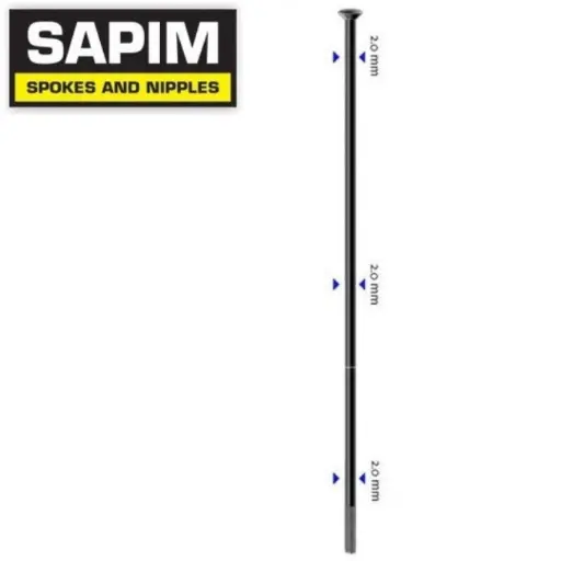 Sapim Leader 14G Straight pull zwart