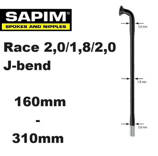 Sapim Race Zwart