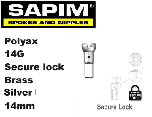 Sapim Secure Lock zilver 14G 14mm