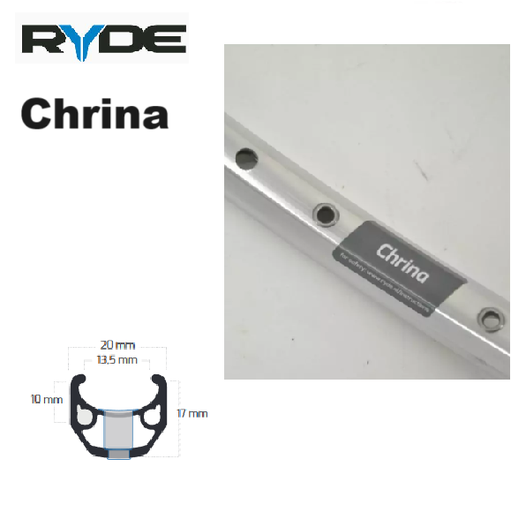 Ryde Chrina -Zilver - Velgrem - 622 - 36H